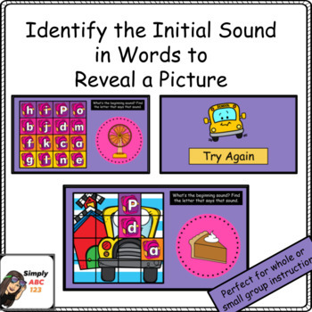 Preview of Back to School SOR Beginning Sounds Digital Resource Part 1