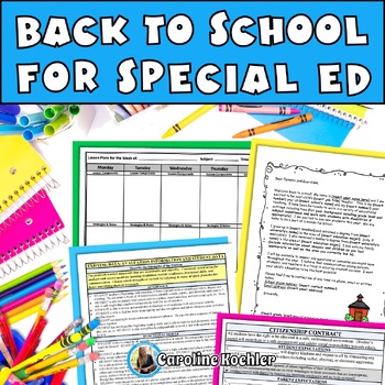 Preview of Back to School SPED Tracking Data Sheets Documentation Tracker Forms