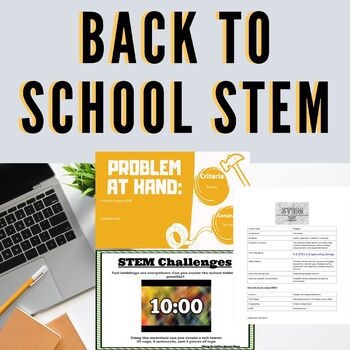 Preview of Back to School STEM