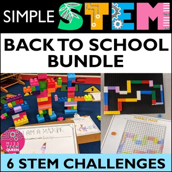Preview of Back to School STEM Challenges No Prep STEAM Activities for the first day Easy