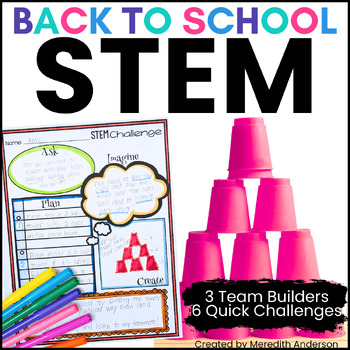 Preview of Back to School STEM Activities Team Builders and Icebreakers Elementary & Up