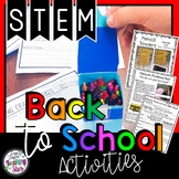 Back to School STEM Activities and Challenges 