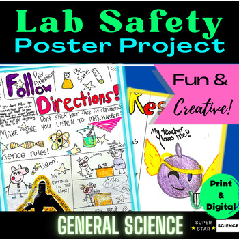 Back to School STEM Activity Lab Safety Rules Poster Project NGSS SEPs