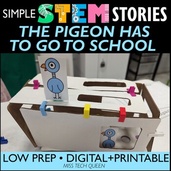 Preview of The Pigeon Has to Go to School STEM Challenge Back to School Steam Activities