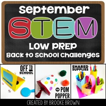 Preview of Back to School STEM Challenges & Activities (September) - Back to School BUNDLE