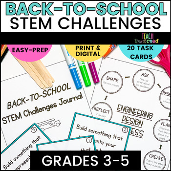 Preview of Back to School STEM Challenges - STEM Bulletin Board Decor
