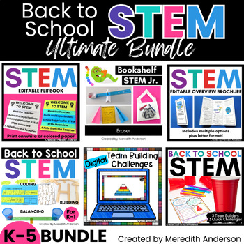 Preview of Back to School STEM Challenges Team Builders Parent Brochures