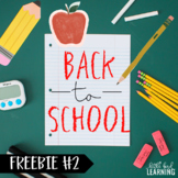 Back to School - SURPRISE FREEBIE #2 | Distance Learning