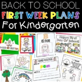First Day of School Activities Kindergarten Lessons Worksh