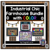 Back to School Sale Industrial Chic Farmhouse with Color Bundle