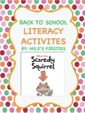 Back to School, Scaredy Squirrel, Literacy Activities