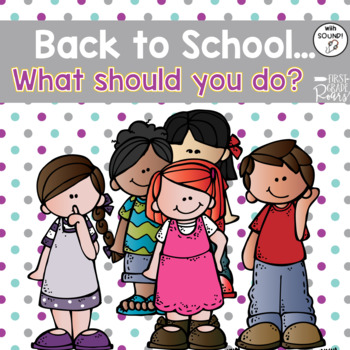Preview of Back to School Scenario Boom Cards Distance Learning