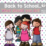 Back to School Scenario Boom Cards Distance Learning
