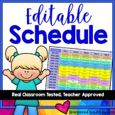 Back to School Schedule ... EDITABLE, colorful, & great fo