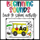 Back to School- School Bus Theme Beginning Sounds Sort FRE