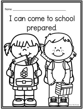 I CAN School Rules Coloring Sheets for Pre- K and K by Color Me Kinder