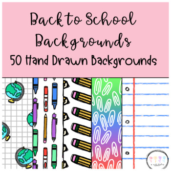 Preview of Back to School - School Supplies Backgrounds for Google Slides and Powerpoint