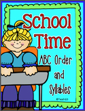 ABC Order and Syllable Center School Theme