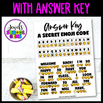 Back To School Emoji Activities Back To School Secret Emoji Code