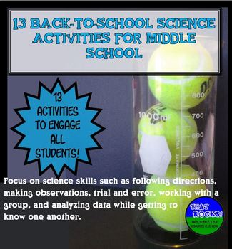 Preview of Back to School Science Activities for Middle School