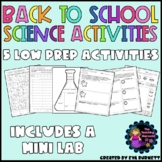 Back to School Science Activities with Mini Lab, All About