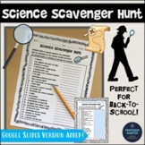 Back to School or First Day Science Activity Scavenger Hun