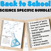 Back to School Science Bundle- Get to Know Me, SEL, CER, a