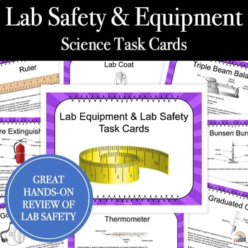 Science Lab Safety Task Cards Lab Equipment Measurement Activity