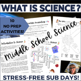 Introduction to Middle School Science Sub Plans Independen