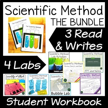 Preview of Scientific Method Bundle - Activities - Worksheets - Student Workbook!