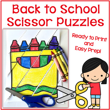 Back to School Scissor Puzzles by Ms Stephanie s Preschool TPT