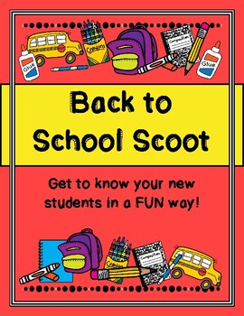Back to School Scoot Activity by Miss Mann's Clan | TPT