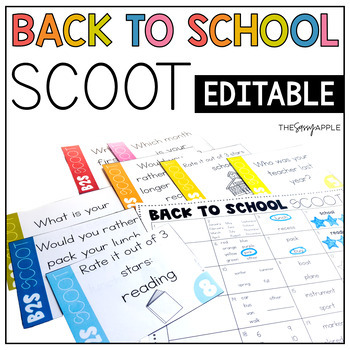 Preview of Getting to Know You Ice Breaker Questions | Back to School Scoot Activities