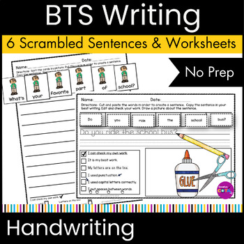 Preview of Occupational Therapy Back to School Scrambled Build Sentence Writing Activities