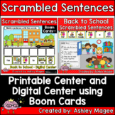 Back to School Scrambled Sentences Center - Printable and Digital