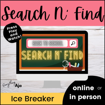 Preview of Back to School Search N' Find Digital Game