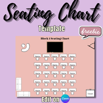 Back to School Seating Chart Template | Edit on Canva | Freebie!