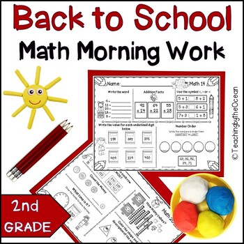 Preview of Back to School 2nd Grade Math Morning Work / 2nd Grade Math Spiral Review
