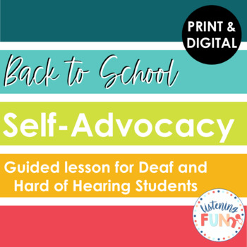 Preview of Back to School Self-Advocacy