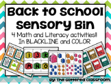 Back to School Sensory Bin Activities