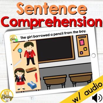 Preview of Back to School Sentence Auditory Comprehension