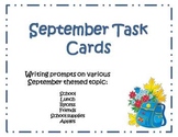Back to School September Writing Task Cards