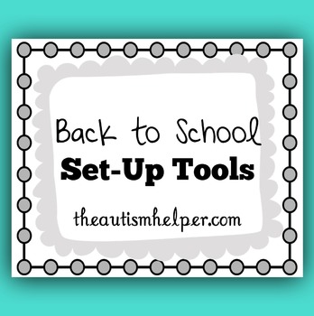 Preview of Back to School Set-Up Tools