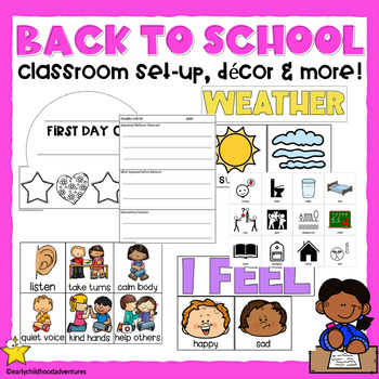 Preview of Back to School Set-Up for 3K, Pre-K, Preschool & Kindergarten