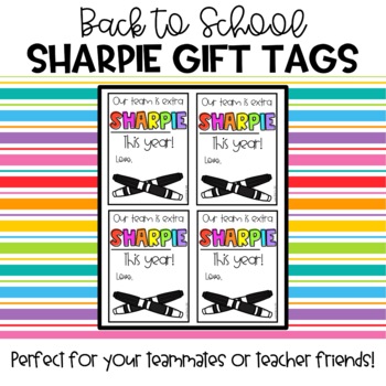 Back to School Sharpie Marker Teacher Gift