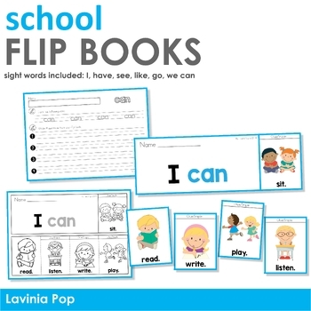 Preview of Back to School Sight Word Fluency Flip Books