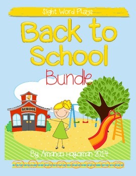 Preview of Back to School Sight Word Plays Bundle