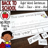 Back to School Sight Word Sentences