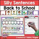 Back to School Silly Rainbow Sentences Center