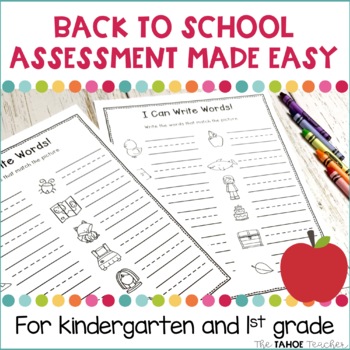 Preview of Back to School Simple Assessments for Kindergarten and First Grade
